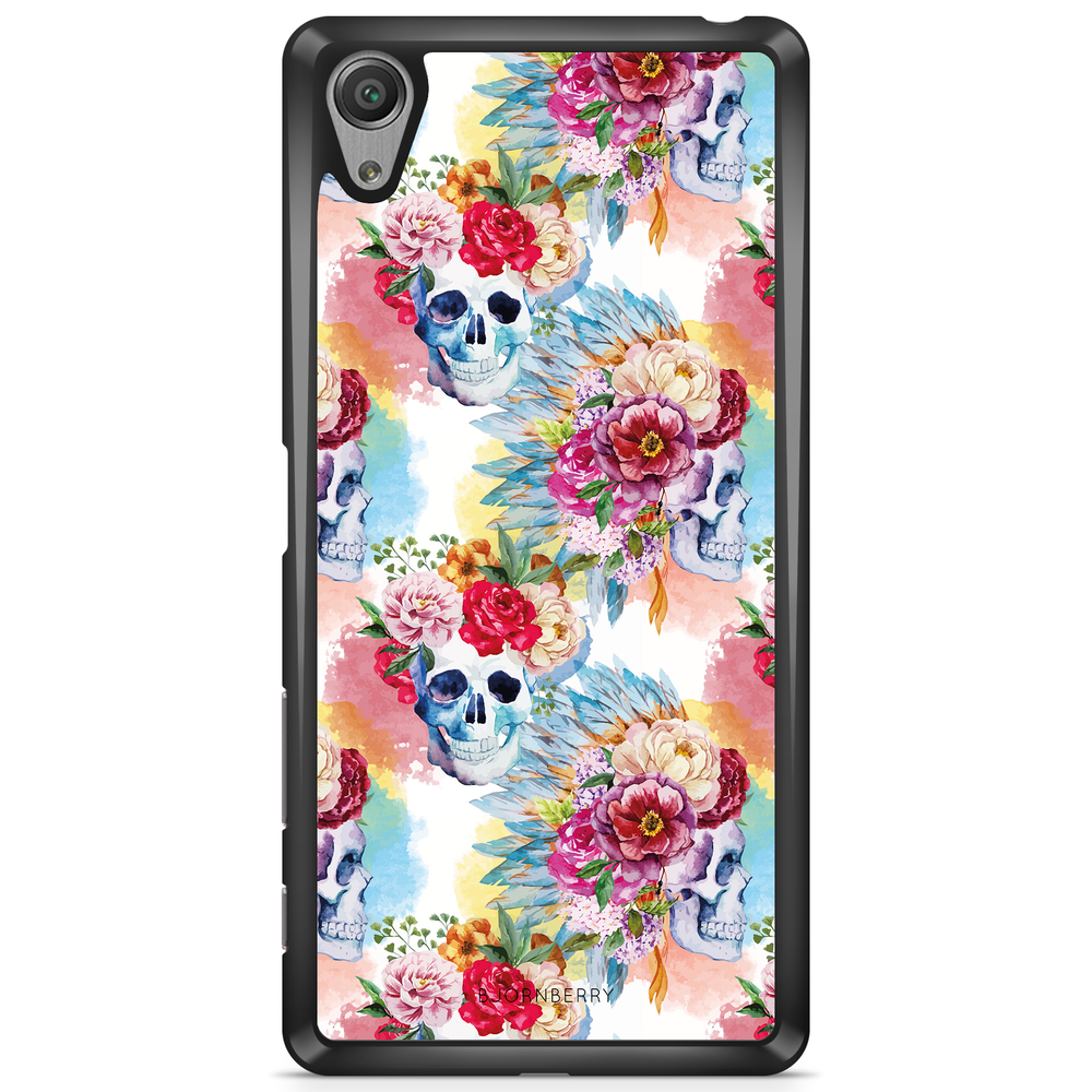 Sony Xperia L1 Case - Skulls And Flowers