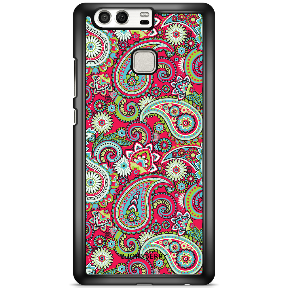 Huawei P9 Skal - Röd Paisley | Mobilskal & Mobilfodral BJORNBERRY