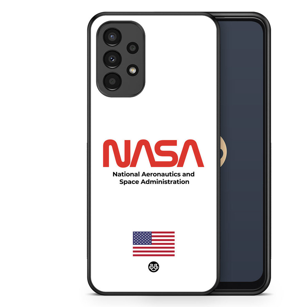 Samsung Galaxy A13 Case - NASA Worm White