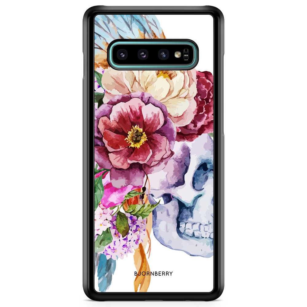 Samsung Galaxy S10 Plus Case - Skull & Flowers