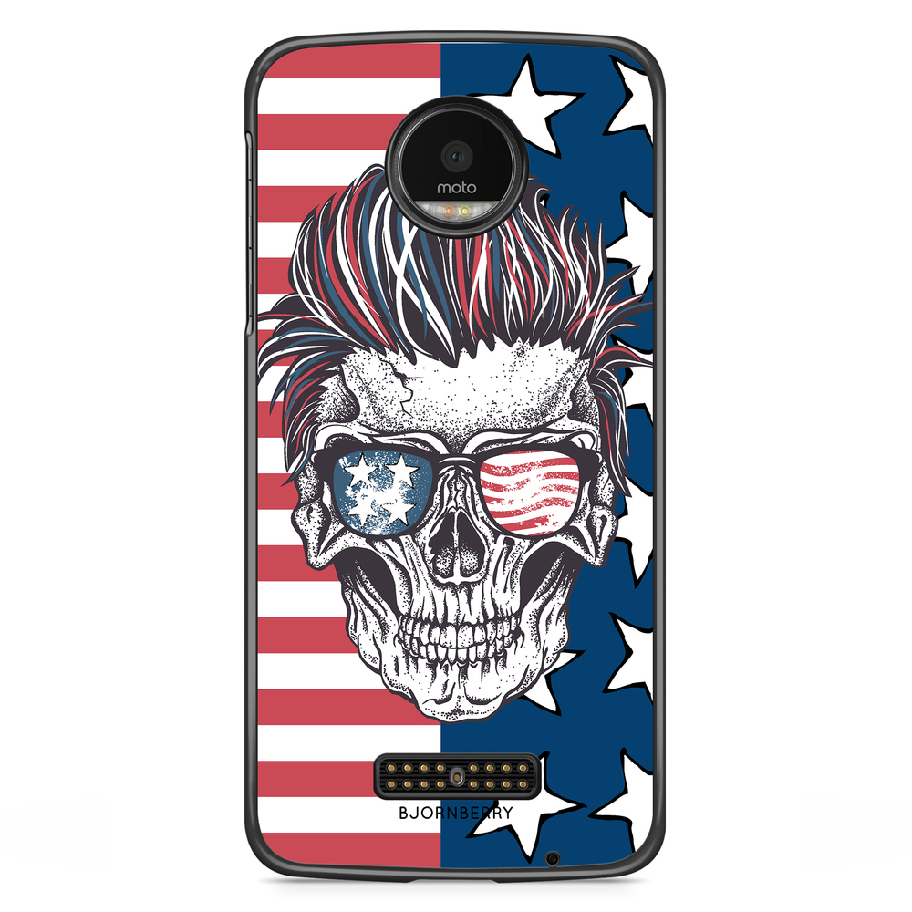 Moto Z2 Play Skal - USA Dödskalle