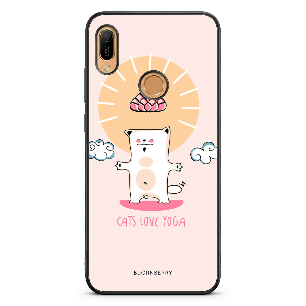 Huawei Y6 2019 Case - Yoga Cat Nr1