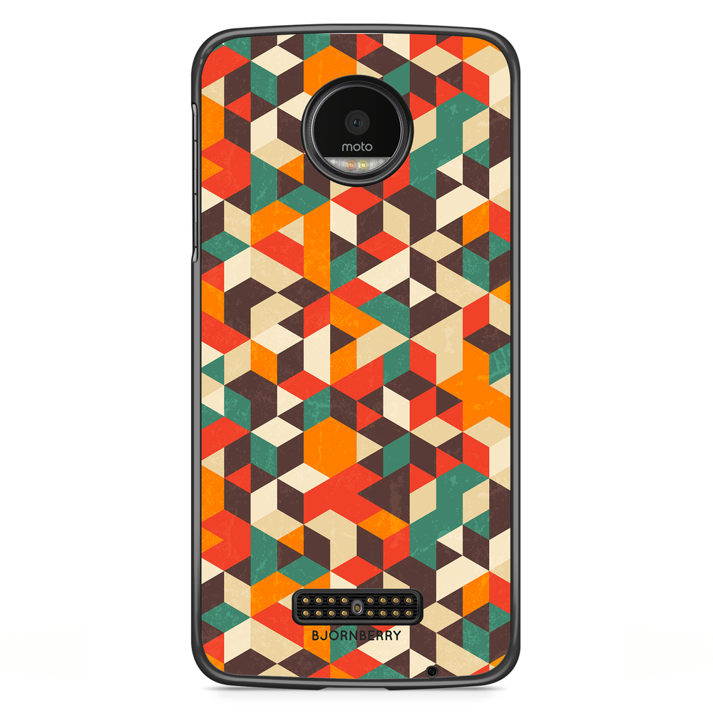 Moto Z2 Play Case - Retro Geometric