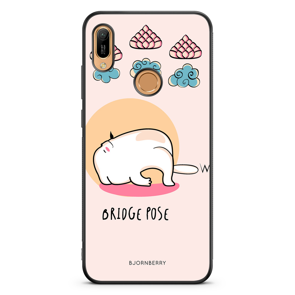 Huawei Y6 2019 Case - Yoga Cat Bridge Pose