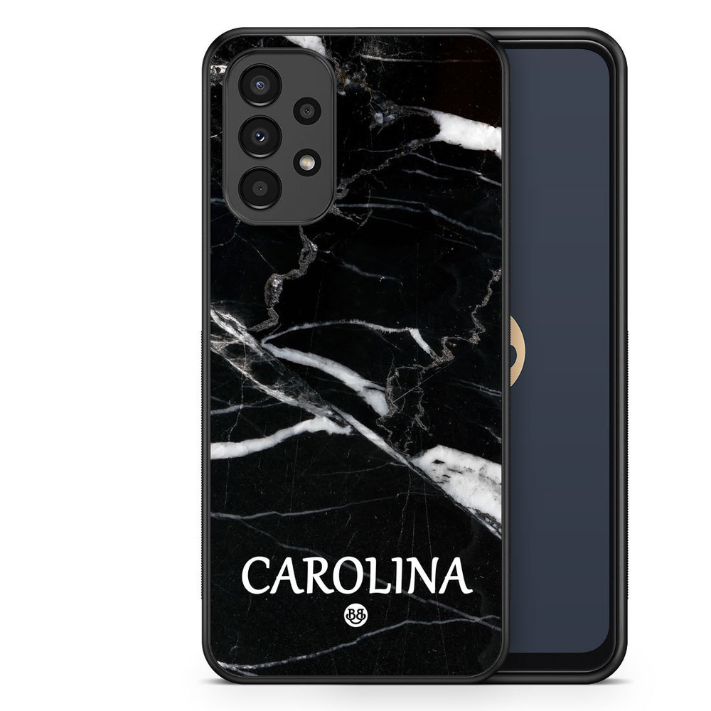 Samsung Galaxy A13 Custom Case - Black Marble Name