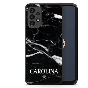 Samsung Galaxy A13 Custom Skal - Svart Marmor Namn