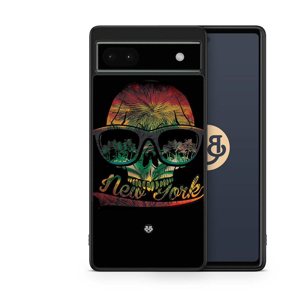 Google Pixel 6a Case - New York Skull