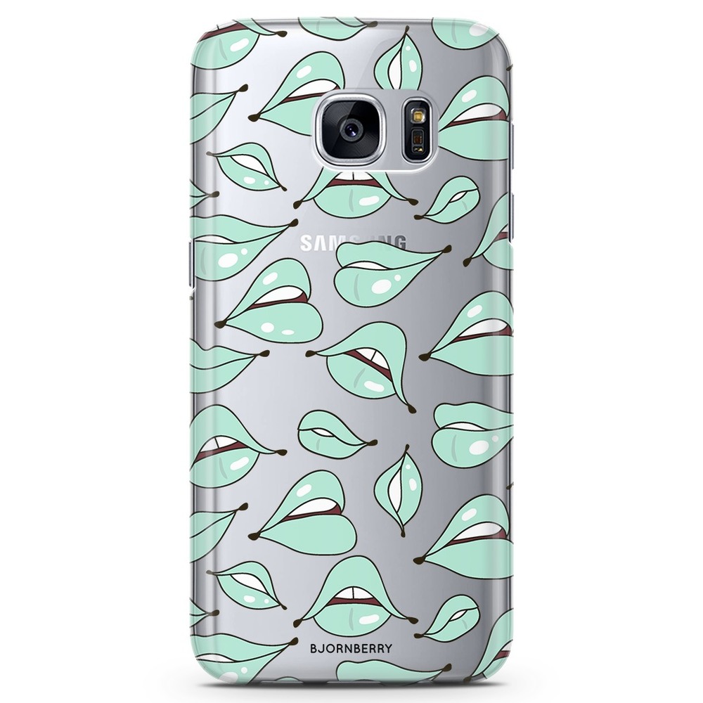 Samsung Galaxy S7 TPU Case - Green Lips