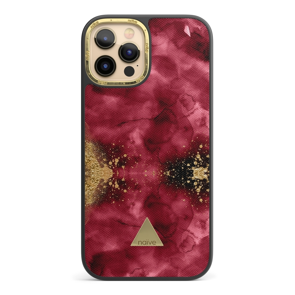 Naive iPhone 12 Pro Case - Burgendy Shimmer