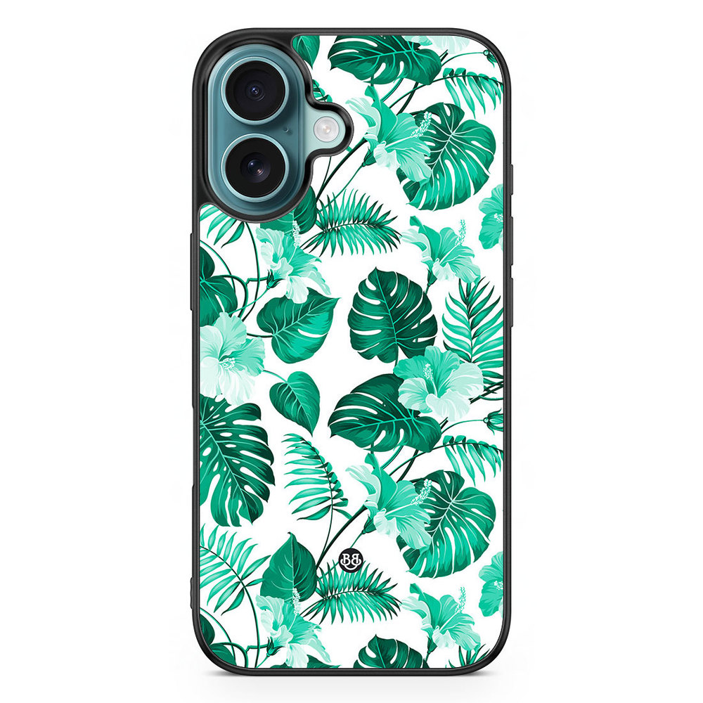 iPhone 16 Case - Turquoise Flowers