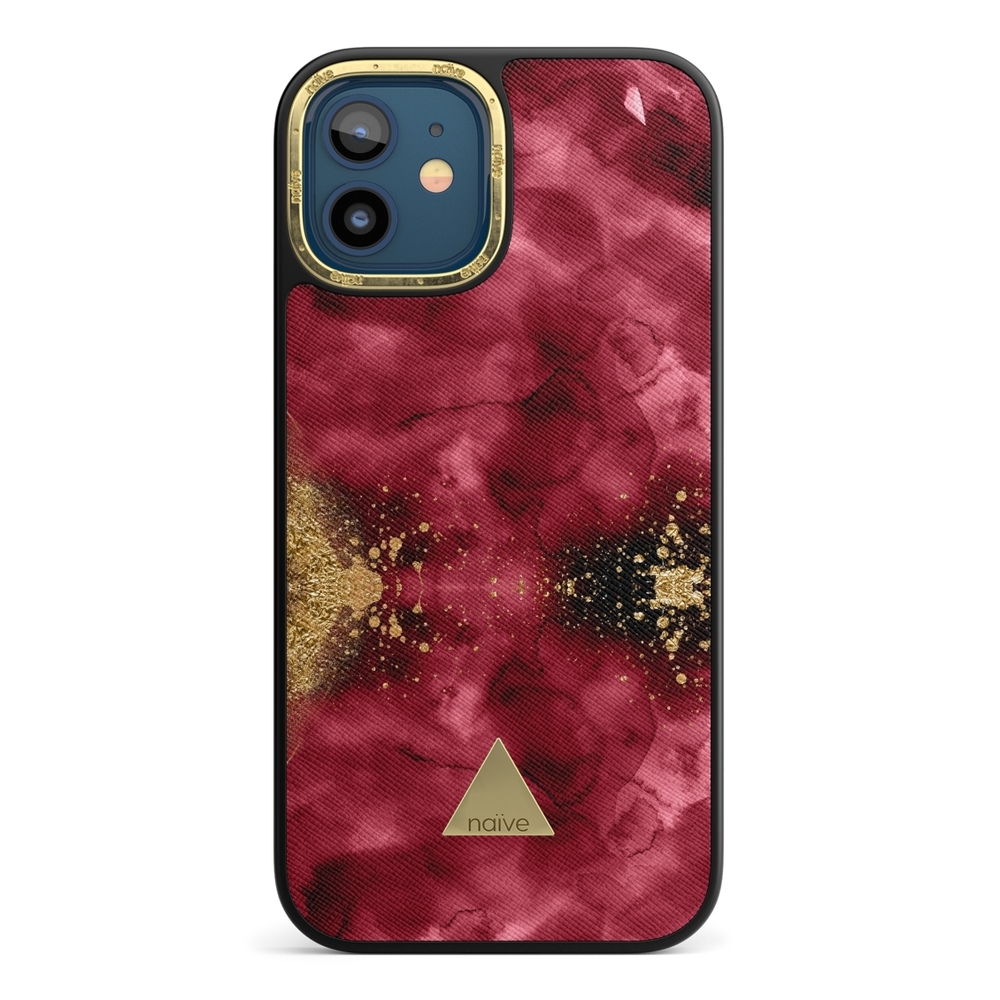 Naive iPhone 12 Mini Case - Burgendy Shimmer