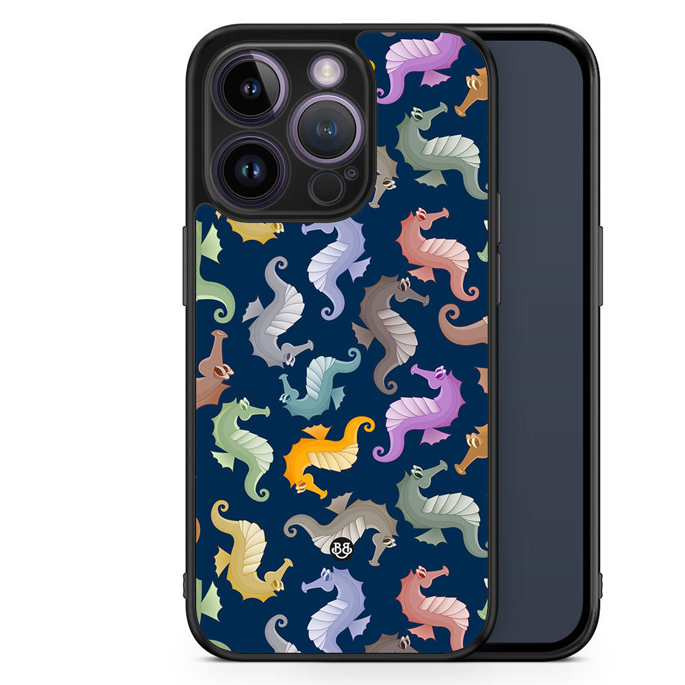 iPhone 14 Pro Case - Cartoon Sea-Horse