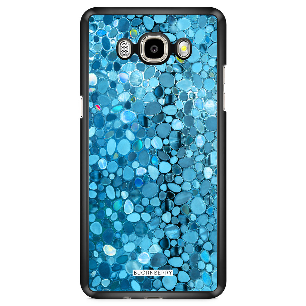 Samsung Galaxy J7 (2016) Skal - Stained Glass Blå