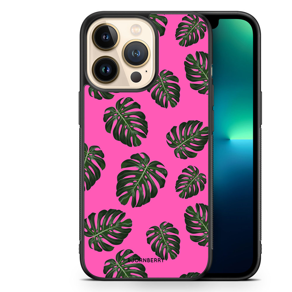 iPhone 13 Pro Case - Monstera Pink