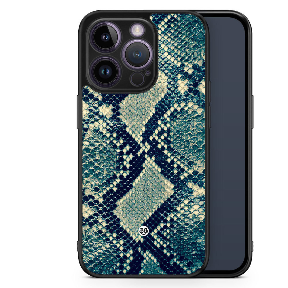 iPhone 14 Pro Case - Blue Snakeskin