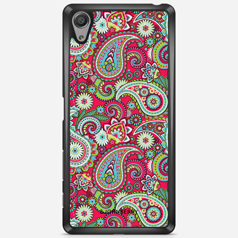 Sony Xperia X Performance Case - Red Paisley