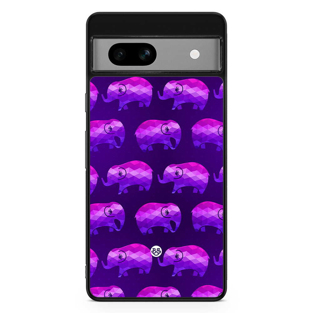 Google Pixel 7a Case - Purple Elephants