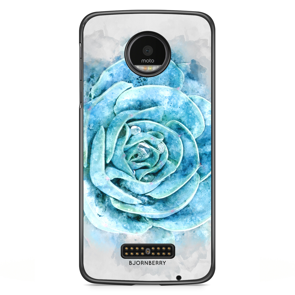 Moto Z2 Play Case - Blue Cactus