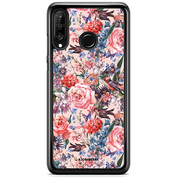 Huawei P30 Lite Skal - Fåglar & Blommor