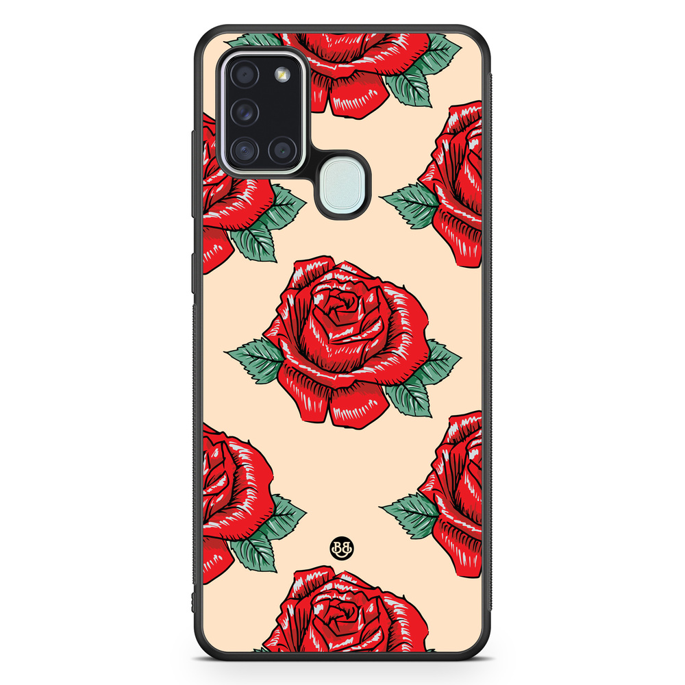 Samsung Galaxy A21s Case - Rose Pattern