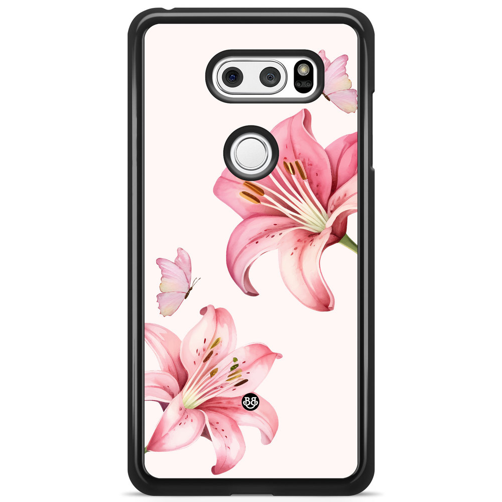 LG V30 Case - WILD BLOOM - Pink Lily