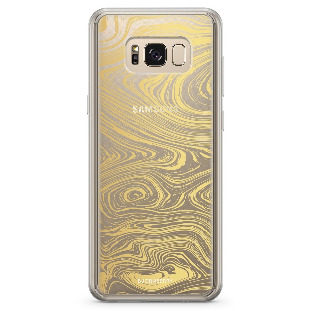Samsung Galaxy S8 Plus Fashion Skal - Guld Marmor