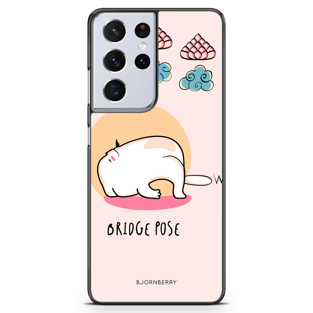 Samsung Galaxy S21 Ultra Case - Yoga Cat Bridge Pose