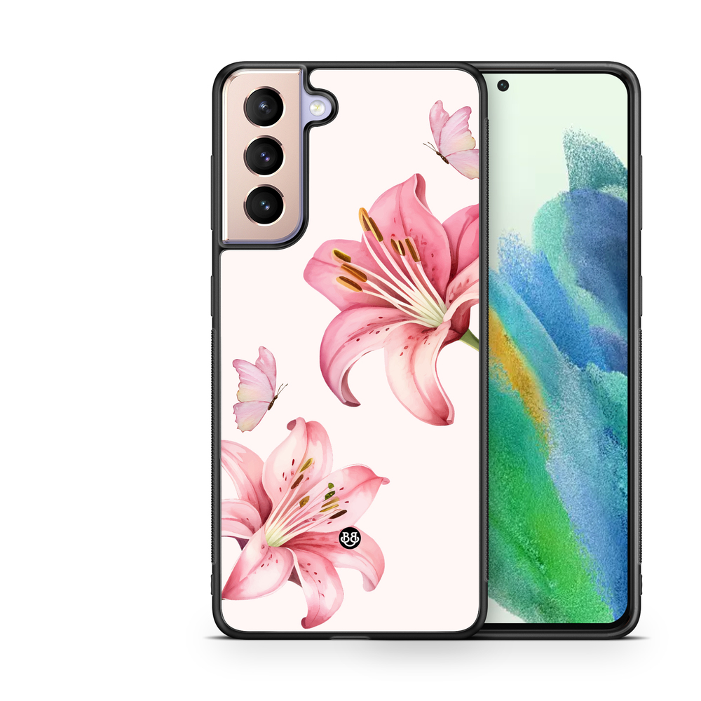 Samsung Galaxy S21 FE 5G Case - WILD BLOOM - Pink Lily