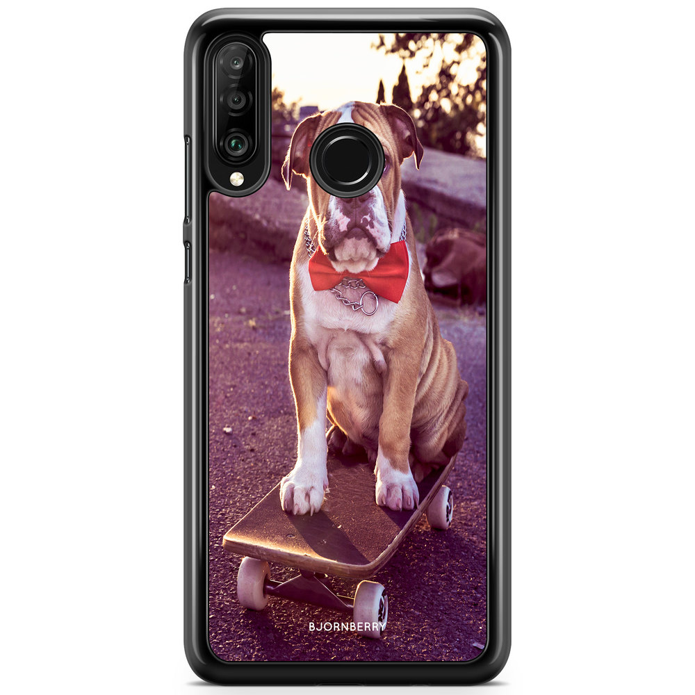 Huawei P30 Lite Case - Bulldog skateboard