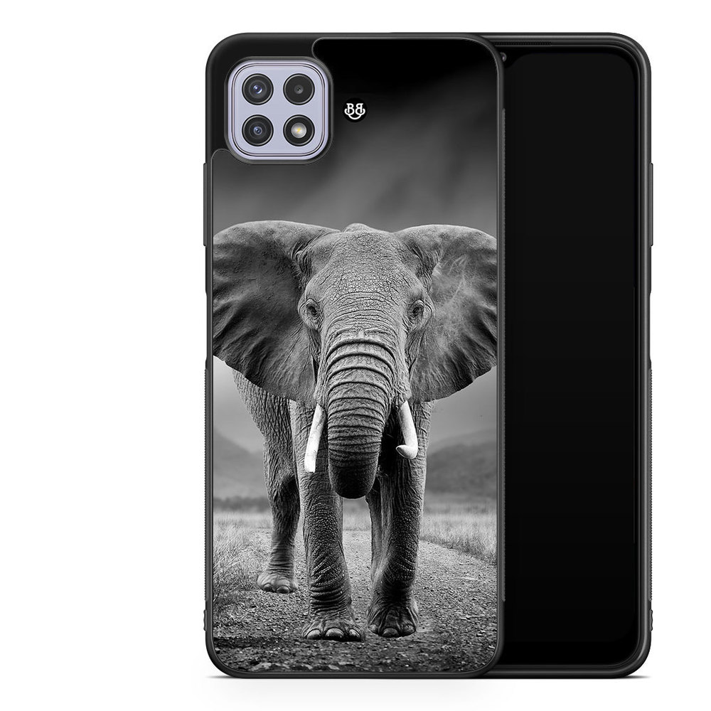 Samsung Galaxy A22 4G Case - Black/white Elephant