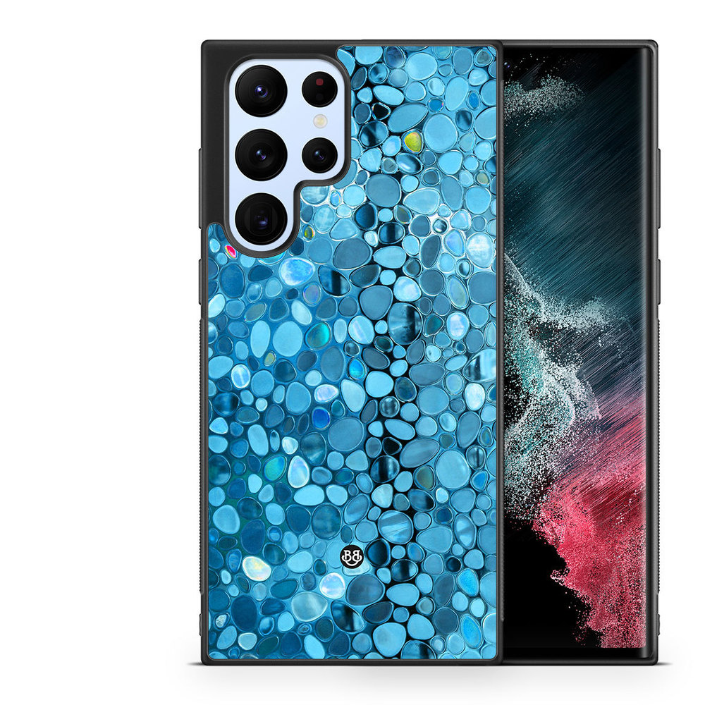 Samsung Galaxy S23 Ultra 5G Case - Stained Glass Blue