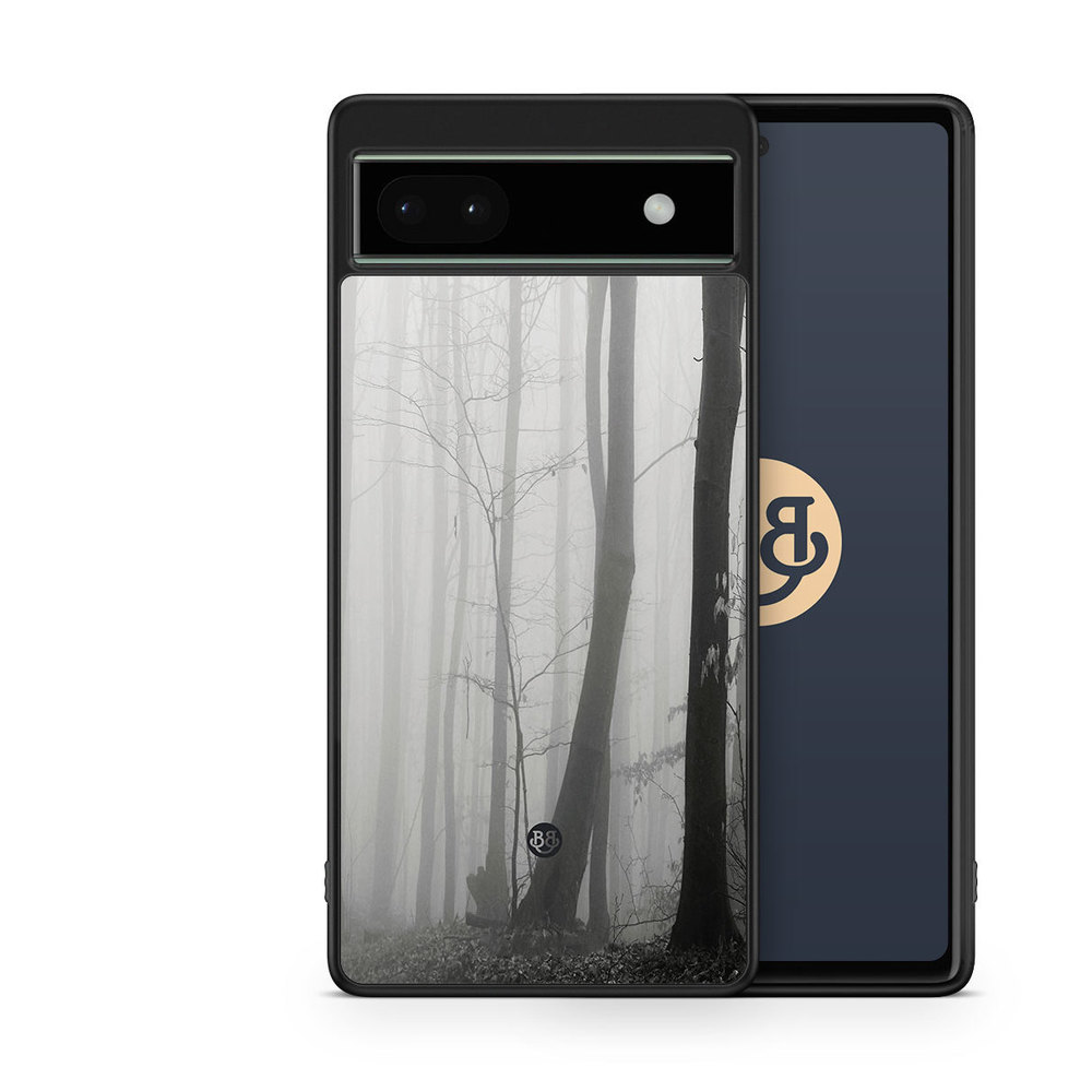 Google Pixel 6a Case - Black/White Autumn