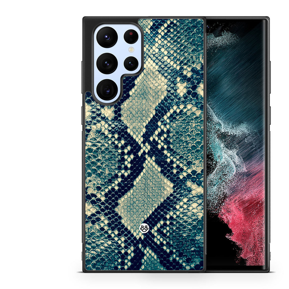Samsung Galaxy S23 Ultra 5G Case - Blue Snakeskin