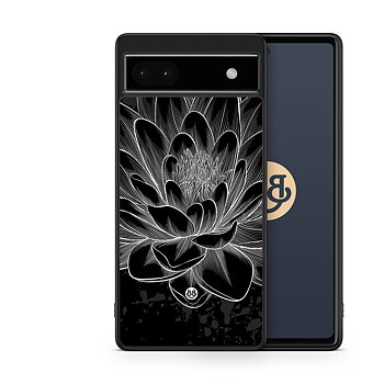 Google Pixel 6a Skal - Svart/Vit Lotus