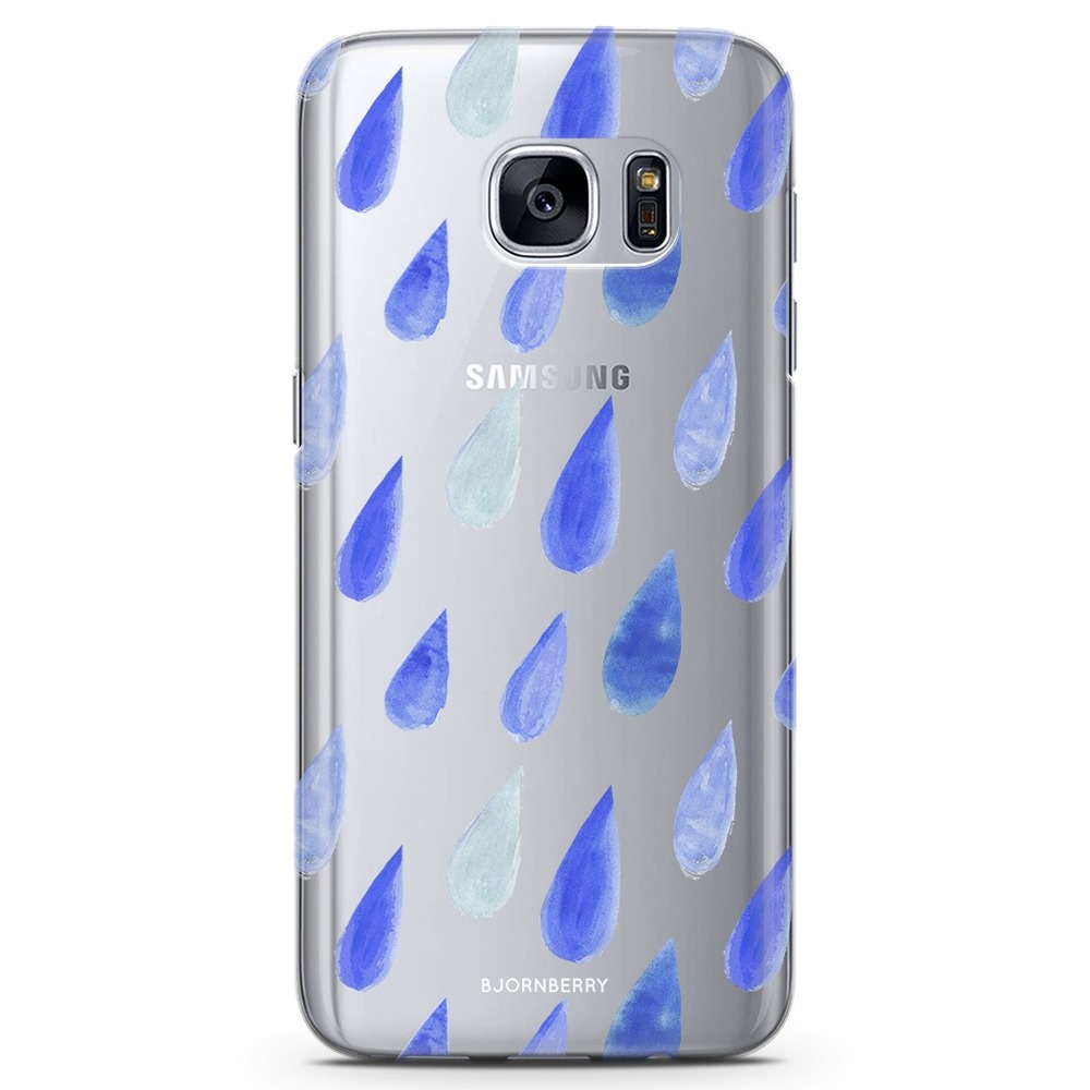 Samsung Galaxy S7 Genomskinligt Skal - Vattendroppar | Mobilskal & Mobilfodral BJORNBERRY