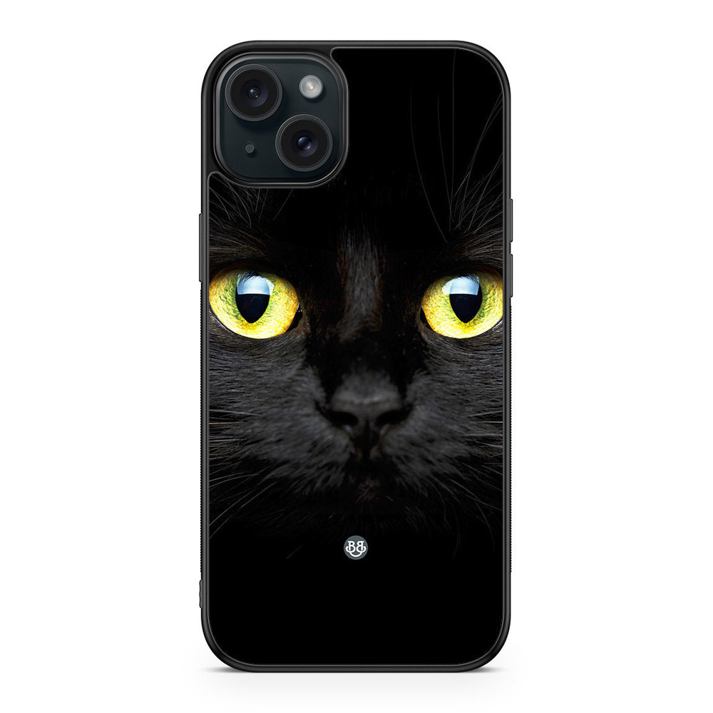 iPhone 15 Plus Case - Black Cat Closeup