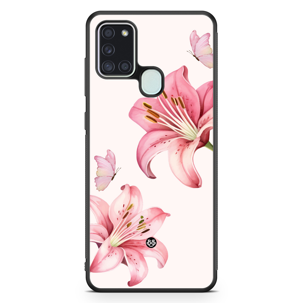 Samsung Galaxy A21s Case - WILD BLOOM - Pink Lily