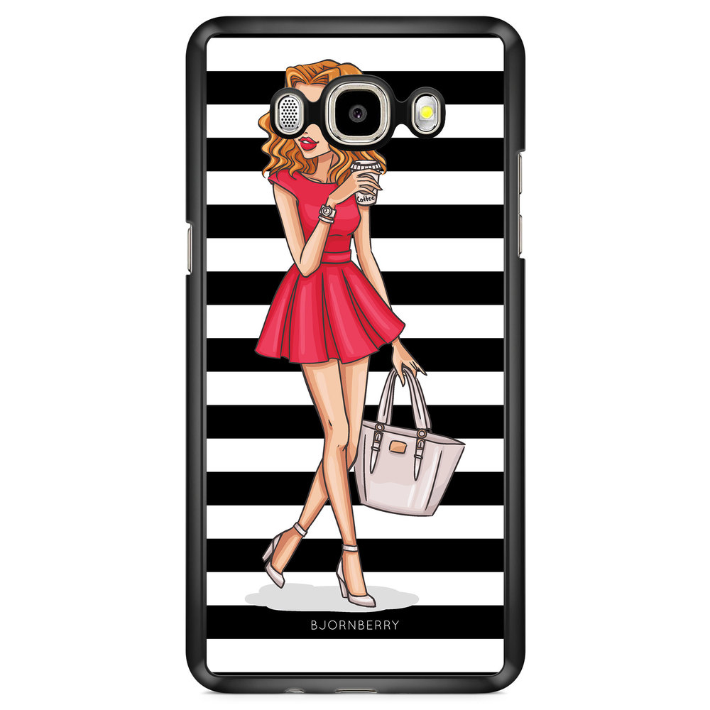 Samsung Galaxy J7 (2016) Case - Fashion Girl Red