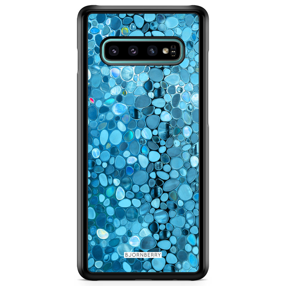 Samsung Galaxy S10 Plus Case - Stained Glass Blue