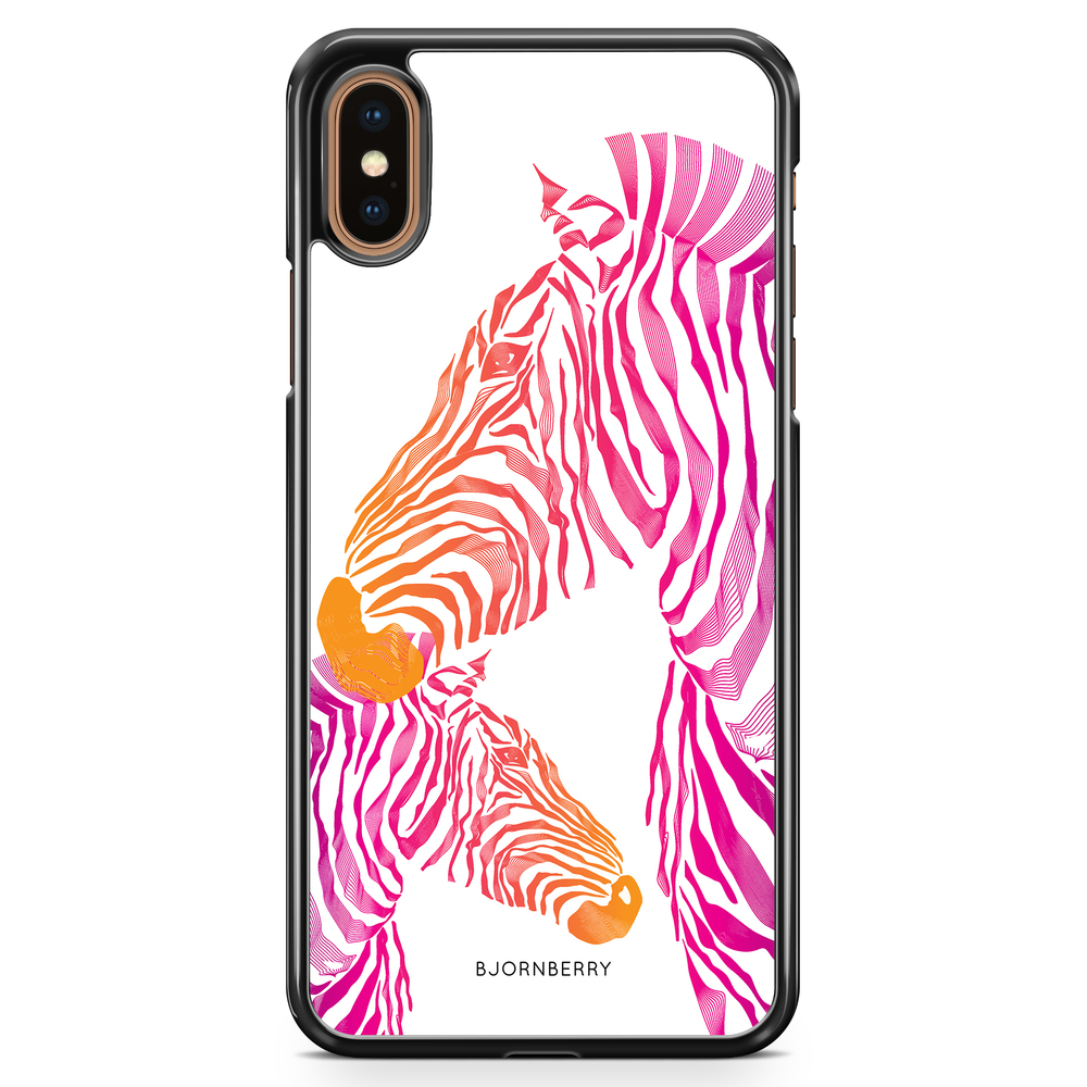 iPhone XS Max Skal - Rosa Zebror
