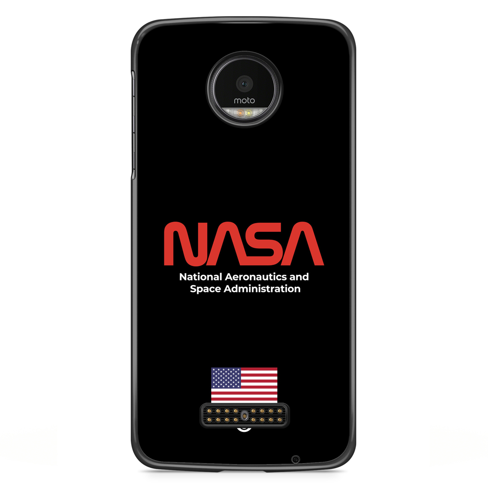 Moto Z2 Play Case - NASA Worm Black