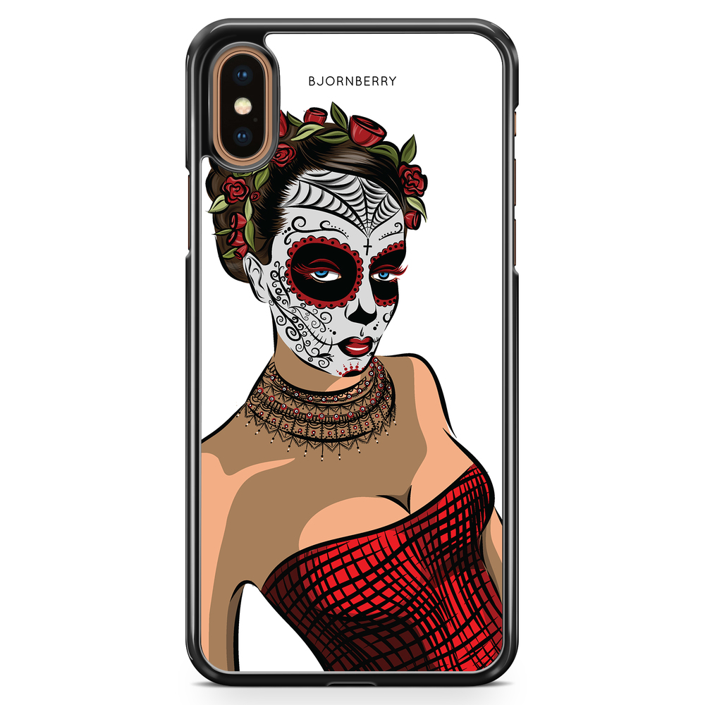 iPhone XS Max Case - Skull Mask Flowers