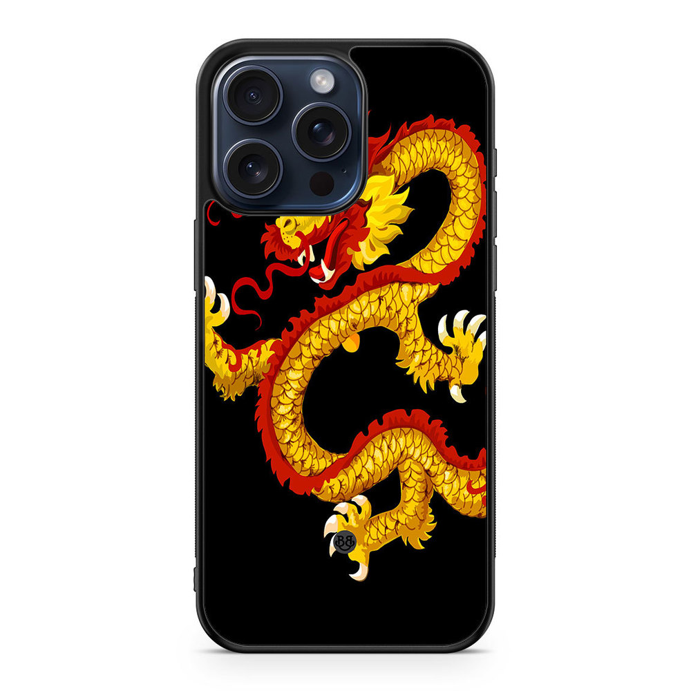 iPhone 15 Pro Max Case - Yellow Dragon