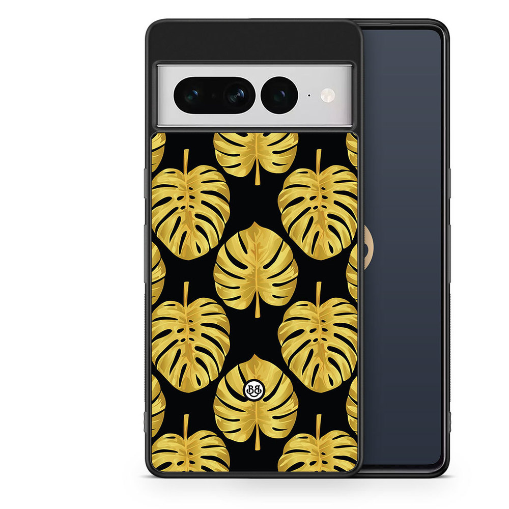 Google Pixel 7 Pro Case - Gold Monstera