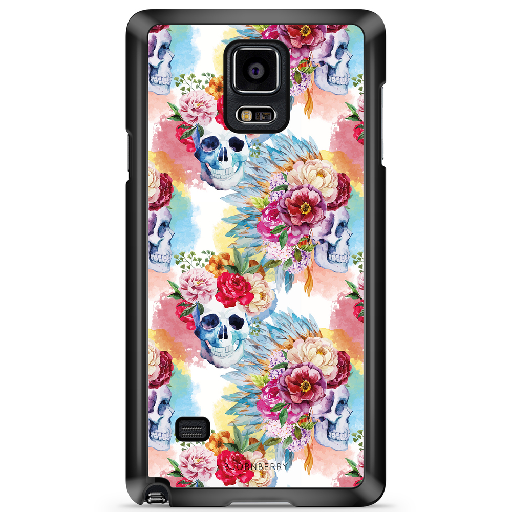 Samsung Galaxy Note 4 Case - Skulls And Flowers
