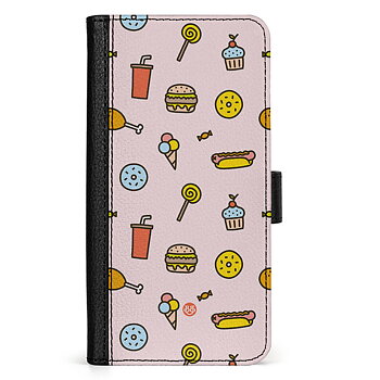 Motorola Moto G72 Wallet Case - Junk food Pattern