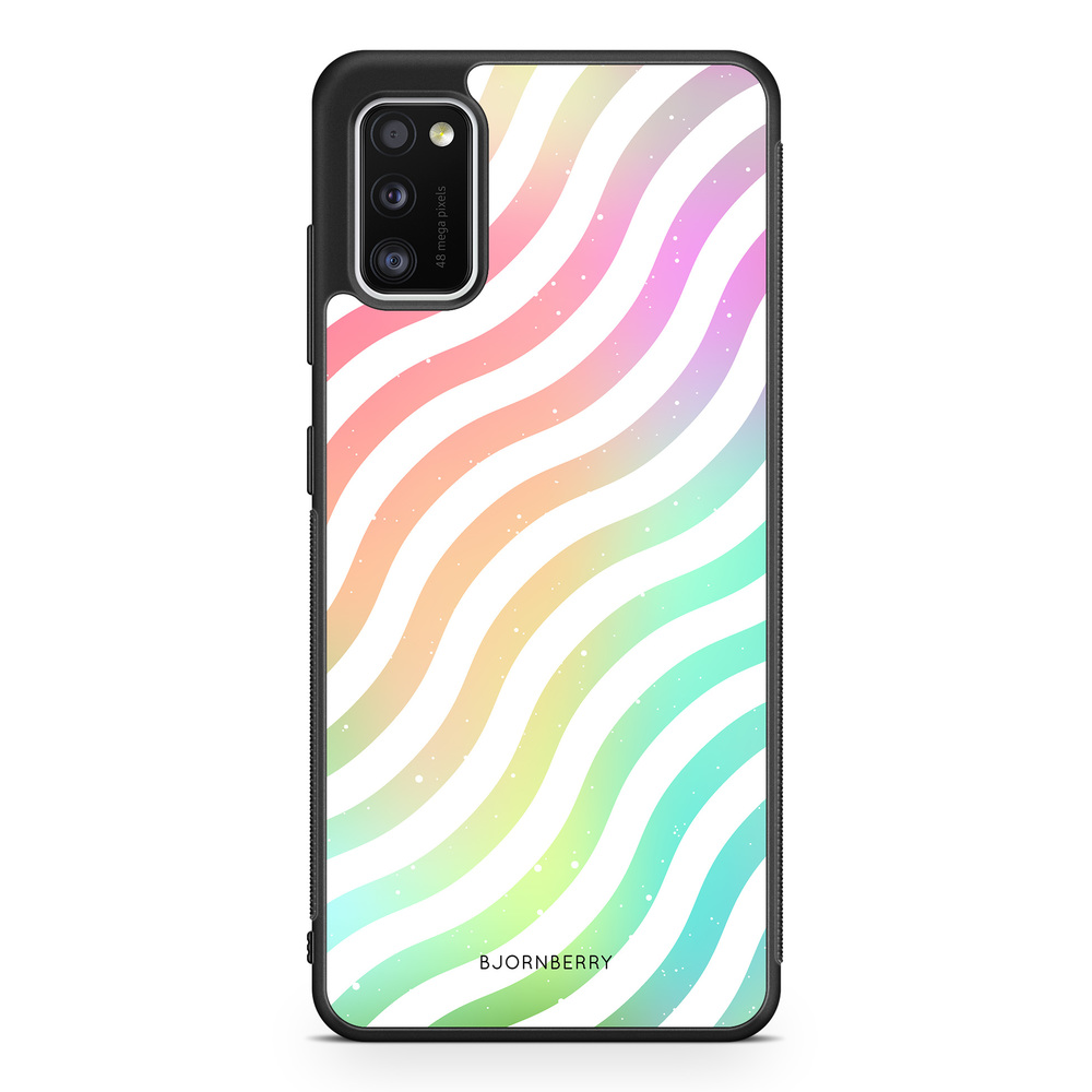 Samsung Galaxy A41 Case - Wavy Rainbow