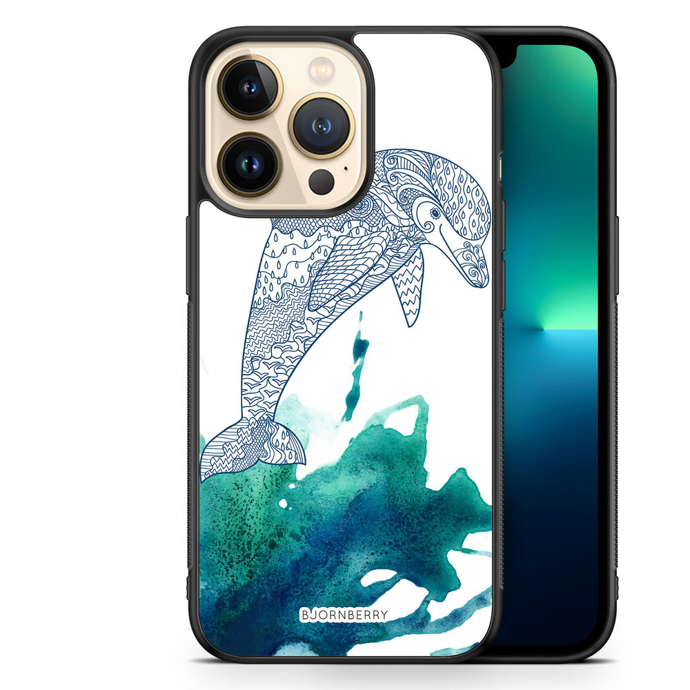 iPhone 13 Pro Case - Mandala Dolphine