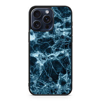 iPhone 15 Pro Max Skal - Blå Marmor