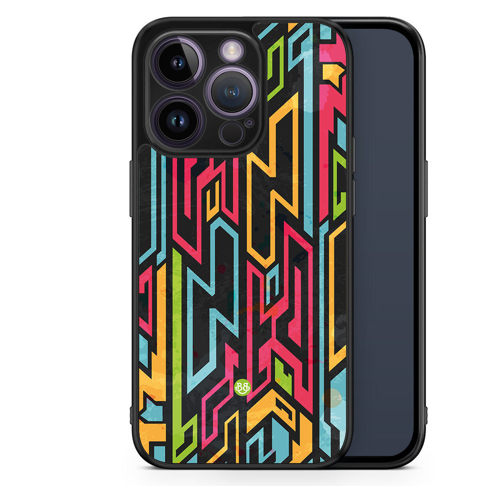 iPhone 14 Pro Case - Colored Tribal
